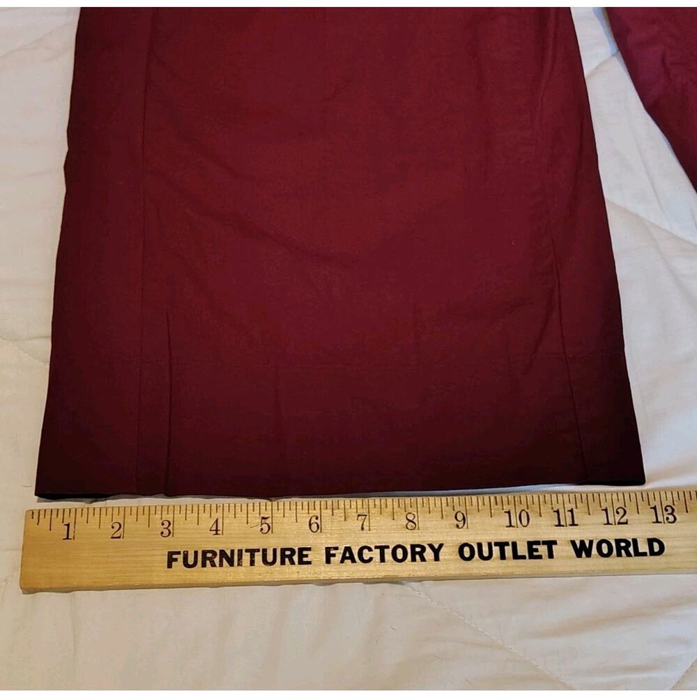 House of Harlow 1960 Burgundy Wide Leg Crop Pants Cotton Culottes Red Medium - Picture 5 of 10
